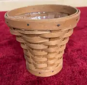 Longaberger 2009 Mini Vase Booking Basket & Protector "NEW"