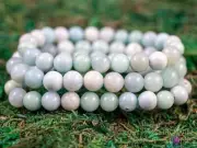 AMAZONITE Crystal Bracelet, Round Beads - Beaded Handmade Healing Jewelry, E0603