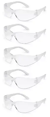 5 Pair/Pack Gateway Starlite Clear Lens Safety Glasses Z87+ CSA Z94.4
