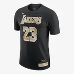 NIKE 短袖上衣 男款 運動 NBA AS LAL M NK NN SELECT SS TEE 黑 FV8846-010