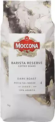 Moccona Barista Reserve Dark Roast Coffee Beans 1Kg