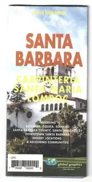 G.Graphics SANTA BARBARA CITY, CA/COUNTY MAP-COME TO SANTA BARBARA-BOO GPS‼️