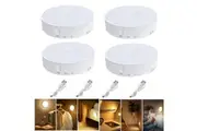4X Two in One Dual Color LED Induction Light Closet Lights Motion Sensor Cabinet Light Cool White and Warm White