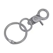44mm Swivel Clasps Lanyard Snap Hook with Binder Ring for DIY Grey