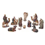 11pc Gibson Gifts Large Nativity Set Home/Living Room Ornament Decor Gold