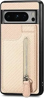 Compatible with Google Pixel 6 Pro 5G Case,Compatible with Google Pixel 6 Pro 5G Zipper Card Slots Built-in Magnet Kickstand Phone Case KQ