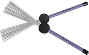 ERINGOGO 1 Pair Steel Drum Brush Set Wire Drum Sticks for Jazz Drumming Comfortable Grip Retractable Wire for Enhanced Articulation Durable Instrument Accessories