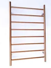 Burnished Brass Gold Copper Chrome NONHeated Towel Rail rack Round square 8 bar