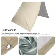 (Beige)Outdoor Swing Canopy Playground Roof Canopy Waterproof Cover