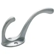 11cm Plain Hat &amp; Coat Hook, Satin Chrome