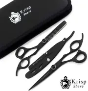 HAIR CUTTING TIJERAS HAIRDRESSER SCISSORS KIT FOR BARBERS SALON OR HOME USE 6"