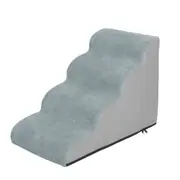 4-Tier Pet Stairs Ramp – Foam Dog Steps for Beds and Couches