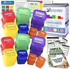 28 Pcs Fix Portion Control Containers Kit Beach Body Food Plan Diet Weight Loss