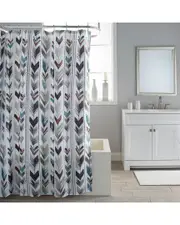 Moda at Home Mesa 3pc Shower Curtain Set with 12 Shower Hooks