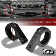 Texture Blk 2" Tube Bull Bar Roll Cage Mount Bracket Clamps For Led Light Fr G15