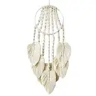 Tassel Tapestry Eye-catching Innovative Circle Macrame Leaf Wall Hanging