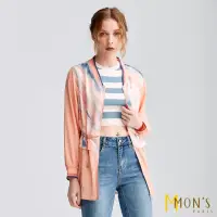 在飛比找momo購物網優惠-【MON’S】春漾羅紋領蠶絲外套
