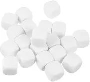 TOBBOMEY 50pcs Blank Acrylic Dice for DIY Games Portable Six Sided Dice for Handwriting and Heat Transfer for Tabletop Role Play and Creative Gaming