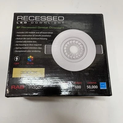 RAB 3" 9 WATT GIMBAL LED DOWNLIGHT