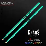 DRUM STICKS 3x CHAOS 5B DRUMSTICKS – CHROMATICS GREEN 3 PAIRS AMERICAN HICKORY