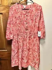 Women’s Dress 1X Plus Size Terra & Sky With Tags