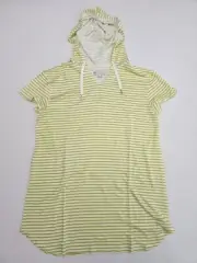 Koolaburra by UGG Cozy Thermal Striped Hoodie Pullover Apple Green Size Large