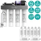 SimPure WP-400GPD 8 Stage Tankless UV Reverse Osmosis System+18 Water Filter NSF
