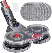 [Fictezlove] Electric Mop Attachment for Dyson V12 Detect Slim / V10 Slim Vacuum Cleaner, Mop Attachment for Dyson V12 Slim with Removable Water Tank and 6 Washable Mops + 1 Filling Container
