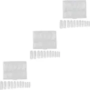 FRCOLOR 3 Boxes 120pcs Uv Gel Crystal Nail Extension Molds Scaled Nail Art Mold Set