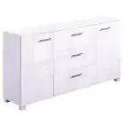 High Gloss Sideboard Buffet Display Table Cabinet Cupboard w/ Storage Drawers