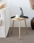Side Table: End Table for Any Room - round Side Tables for Small Spaces - Black