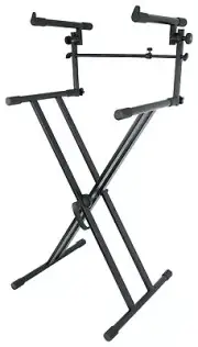 Rockville RKS42X X-Stand 2-Tier Keyboard or DJ Stand Fits Korg Krome 73