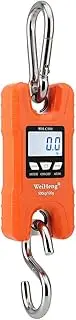 Portable Heavy Duty Digital Crane Scale 500kg/1102Lbs Multifunction Hanging Luggage Scale with Backlight LED Unit Kg/Lb for Travel Market Fishing and More - Orange ALKOY