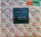 LAURA ASHLEY COUNTRY ROSE KING FLAT BED SHEET SET VINTAGE FLOWERS NWTS
