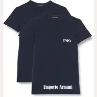 在飛比找momo購物網優惠-【EMPORIO ARMANI】2022男時尚黑色圓領內衣2