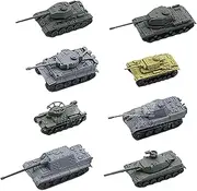8 Pieces DIY 1/144 Tank Model Toy Collection for Children Multipurpose Assembly Model