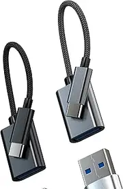 USB C OTG Adapter Type C Male to USB-A Female Port(2Pack)for iPad for iPhone 16 15 Pro Max MacBook Compatible for Samsung Converter Accessories Connector Thunderbolt Computer Storage Data Cable Dongle