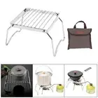 Mini Folding Campfire Grill Camping BBQ Cooking Barbecue Stove Rack Outdoor