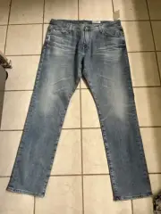 AG ADRIANO GOLDSCHMIED NWT AG-ED EVERETT Slim Straight Japan Lt Wash Jeans 38x33