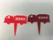 Choice of 16 Colors Fire Engine Cupcake / Party Picks