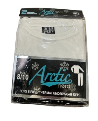 Arctic Hero Thermal Underwear Set Boys Waffle Knit Top and Long John Sets 8/10