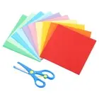 3inch Origami Paper Set, 200Pcs Square Paper with Scissor, Colorful