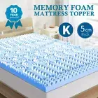 High Support 7 Zone Memory Foam Mattress Topper 5CM King Cool Gel Matress Mat AU