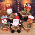 Christmas Candy Bowl Bamboo Basket Christmas Table Decor Candy Holder benchmark