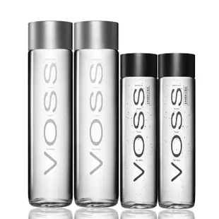 【VOSS 芙絲】挪威頂級瓶裝水綜合4入組(800ml礦泉水x2+375ml氣泡水x2)