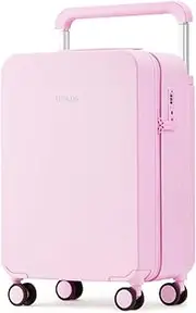 [TUPLUS] Suitcase Lightweight Wide Handle Luggage Hard Shell Suitcase Carry On with 4 Spinner Wheels TSA Combination Lock, Impression Classic Plus,20 Inch,Pink