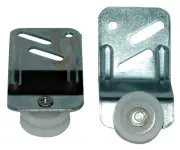 Barton Kramer 125C Mill Silver Steel By-Pass Door Hardware Set 3 Lx7/8 Dia. in.