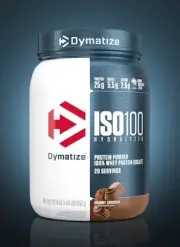 DYMATIZE ISO 100 20 SERVINGS Choc Fudge WPI WHEY PROTEIN ISOLATE HYDROLYZED