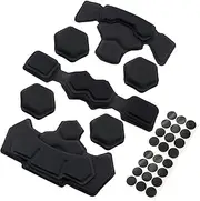 Qavctw Universal Airsoft Helmet Pads, EVA Tactical Helmet Pads Memory Foam Pad, Double Layer Helmet Padding Detachable, Protective Mat Helmet Padding Liners for Lacrosse Football MICH ACH USMC Helmet