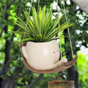 Flower Pot Wall Planter Swing Face Planter Pot Resin Smiling Face Planter Garde